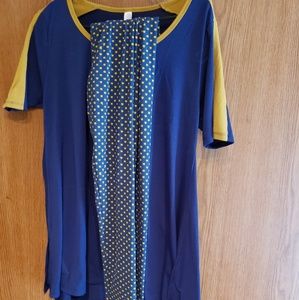 Lula roe leggings and top set